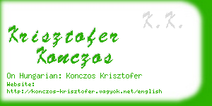 krisztofer konczos business card